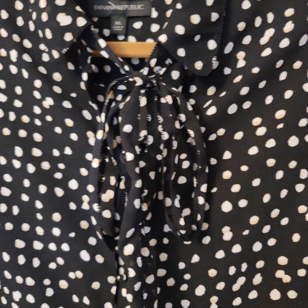 Banana Republic tie neck blouse